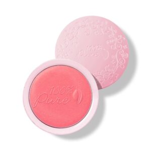 Gorgeous shades of fruit pigmented blush give cheeks a flush of healthy, natural color.
